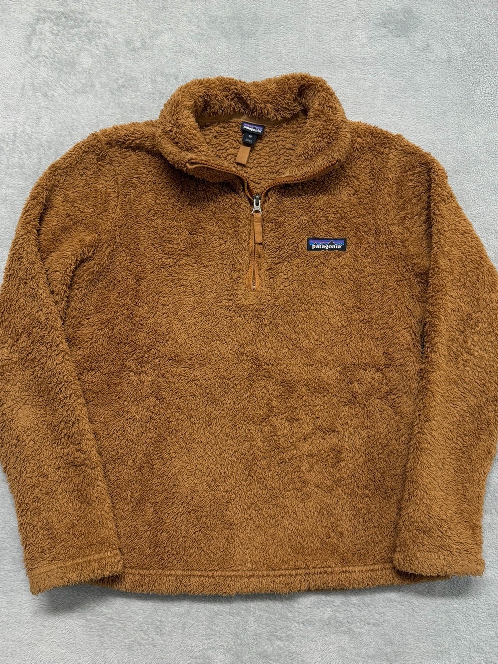 Patagonia Women’s XS Los Gatos 1/4 Zip Fleece Pullover Brown Sherpa Style 25236